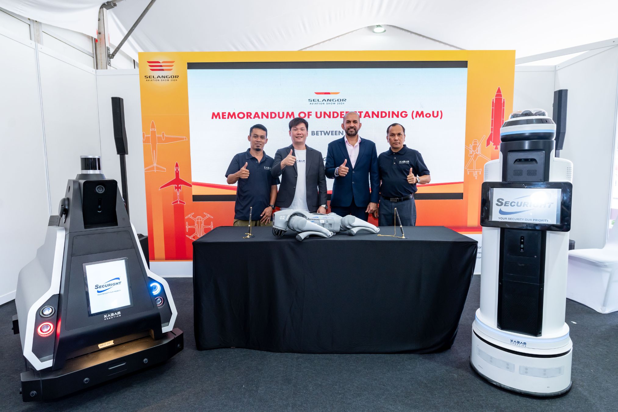 Selangor Aviation Show 2024 - MoU Between Securight and Subang MRO_KABAM Robotics