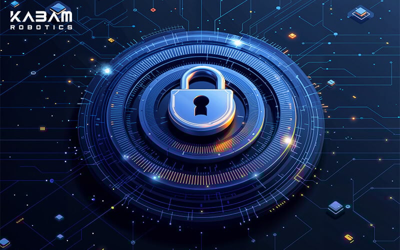 Digital security with padlock