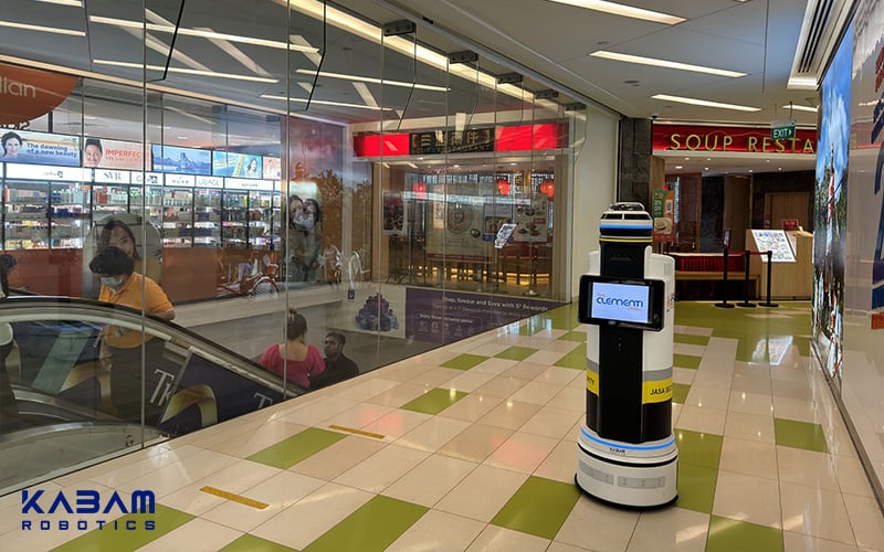 A KABAM security robot patrolling