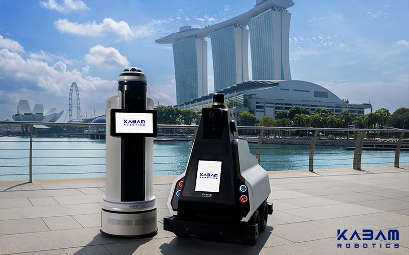 KABAM Robot Security robot deployed in Marina Bay Singapore
