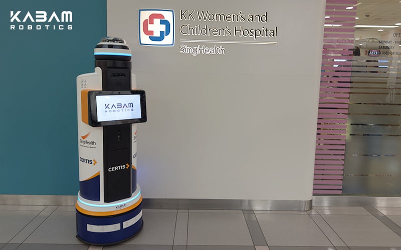 Kabam security robot at KK hospital