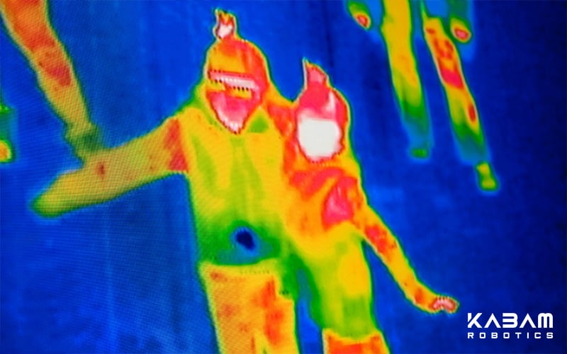 Security robot thermal imaging