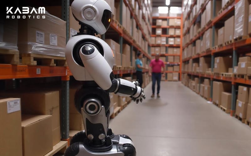 Security robot patrolling a facility